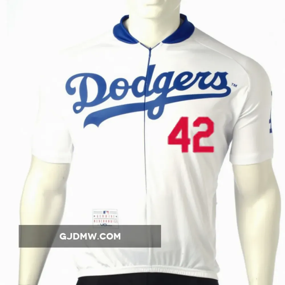MLB ﻿Jackie Robinson 42 Los Angeles Dodgers Cycling Jerseys