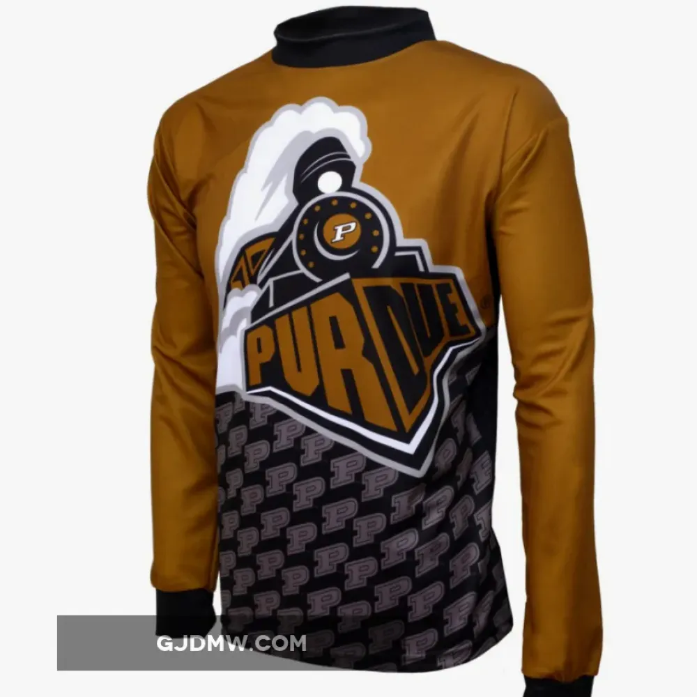 NCAA Purdue University Boilermakers Mountain Long Sleeve Bike MTB Cycling Jerseys