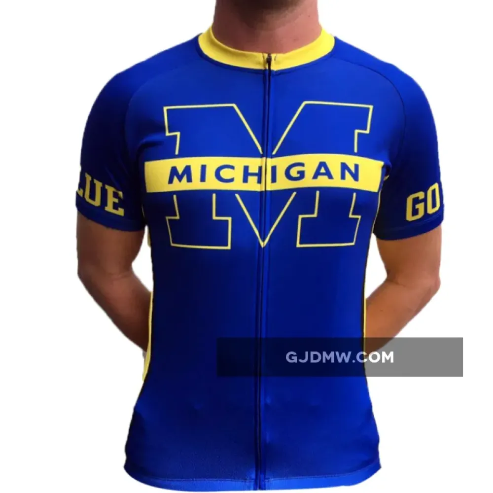 NCAA UM, U-M, U of M, UMich,University Of Michigan Wolverines Cycling Jerseys