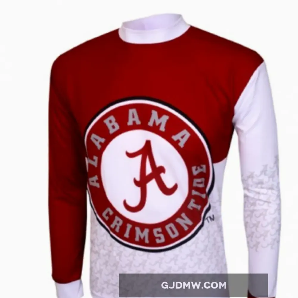 NCAA UA University of Alabama Crimson Tide Mountain Long Sleeve Bike MTB Cycling Jerseys