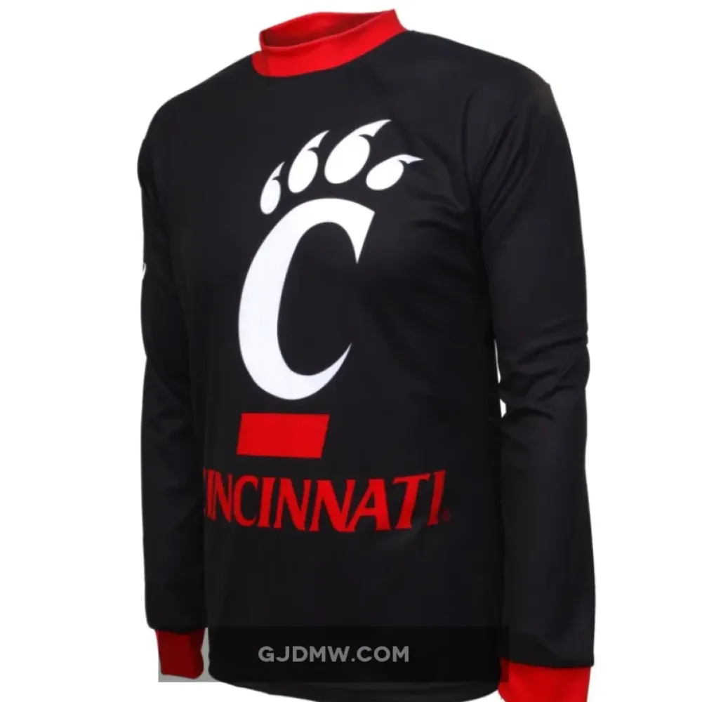 NCAA UC Cincinnati Bearcats Long Sleeve MTB Bike Cycling Jerseys