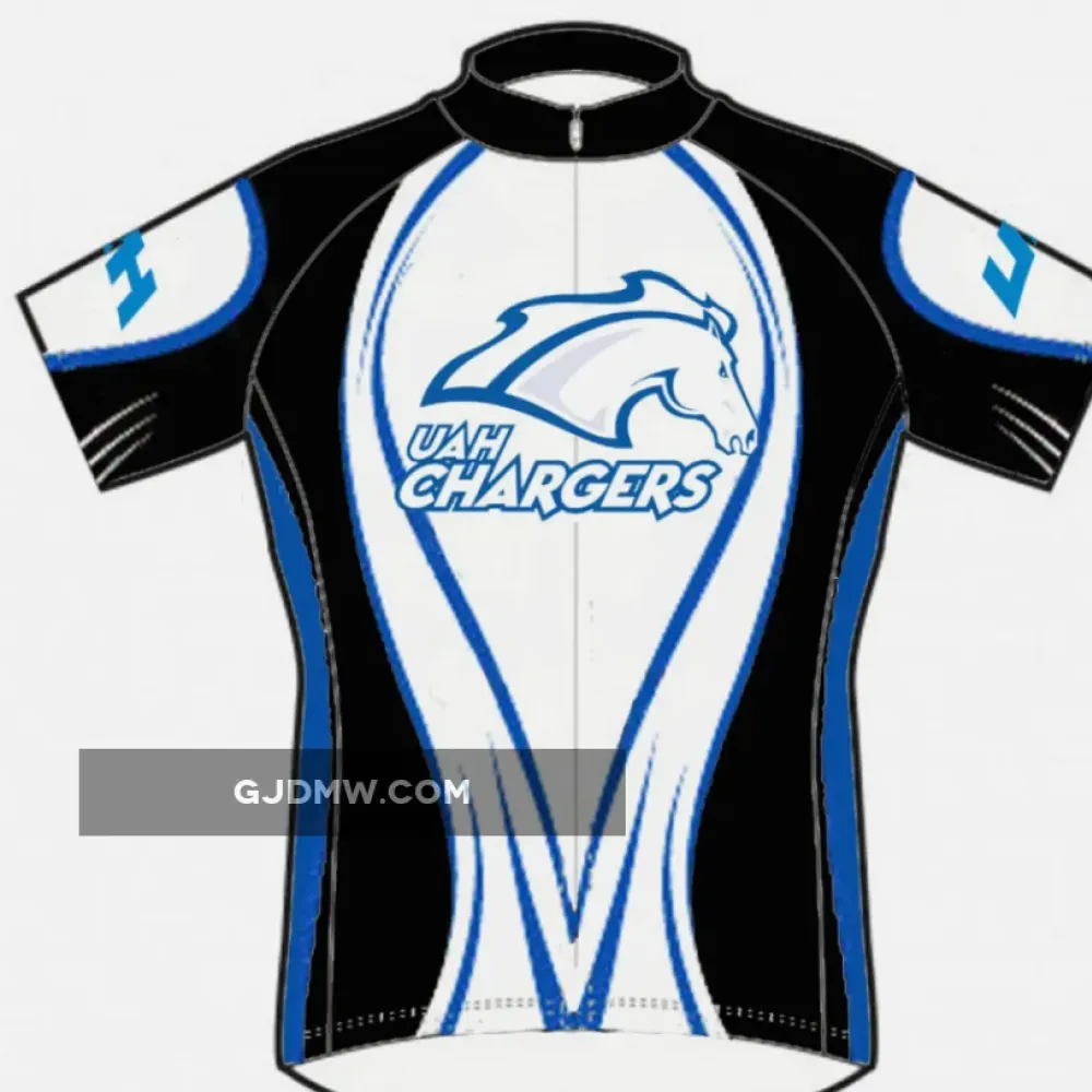 NCAA UAH Alabama Huntsville Chargers Short Sleeve Cycling Jerseys