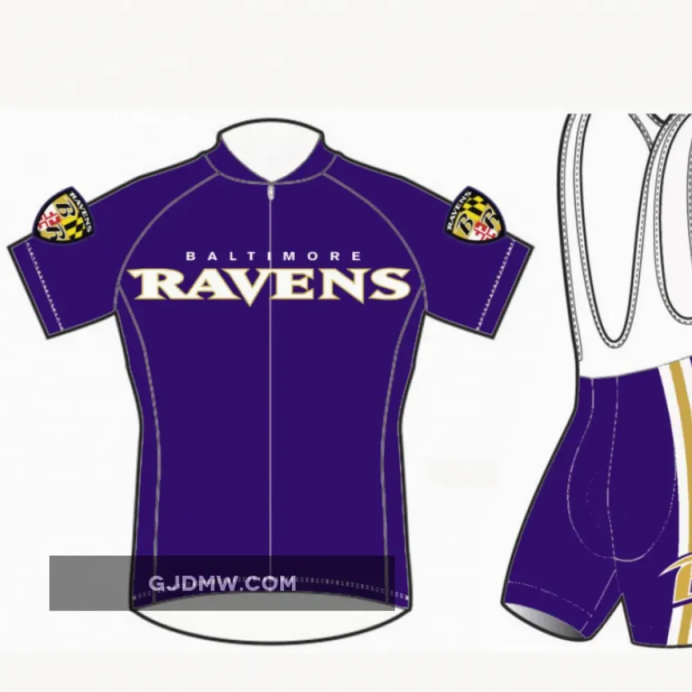 NFL Baltimore Ravens Cycling Jerseys (bib) Shorts Sets