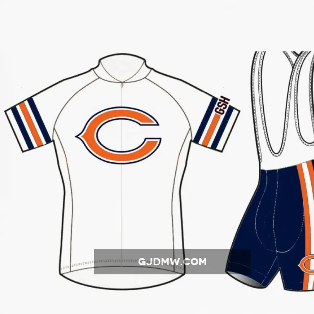 NFL Chicago Bears White Cycling Jerseys (bib) Shorts