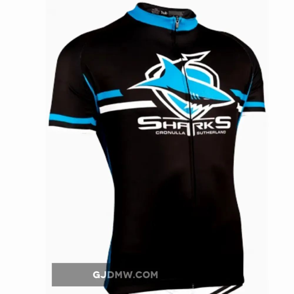 NRL Cronulla-Sutherland Sharks Short Sleeve Cycling Jerseys