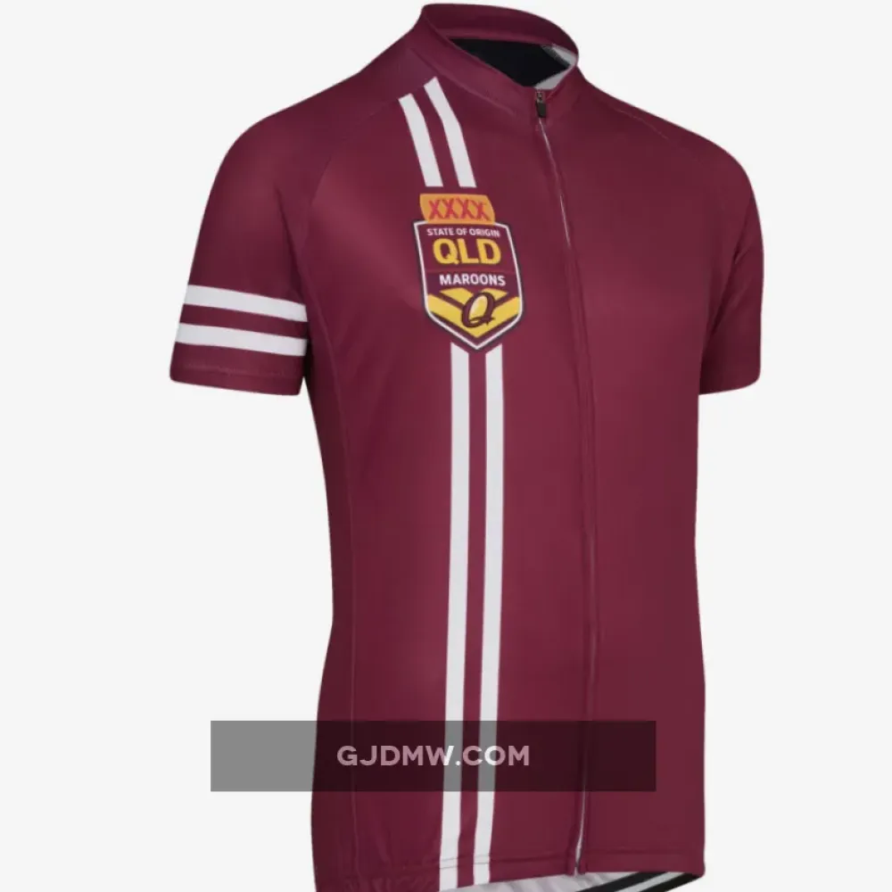 NRL Queensland Maroons Short Sleeve bike shirts cycling Jerseys
