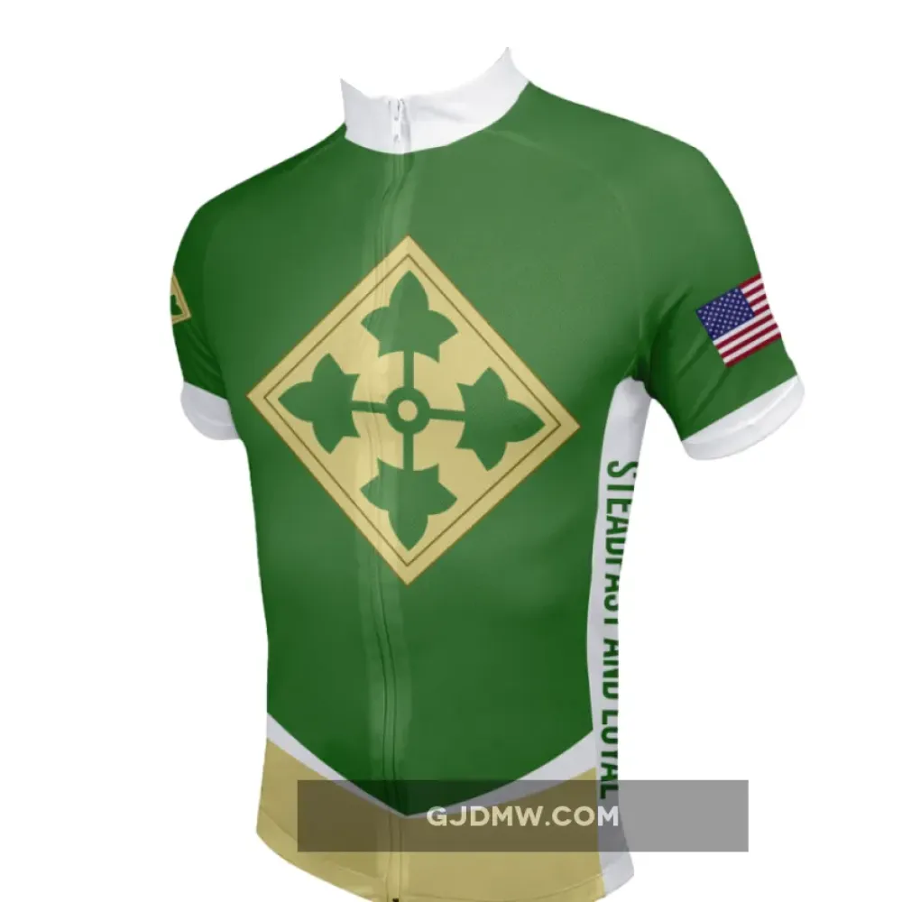 US Army Unit 4th Infantry Division Cycling Jerseys